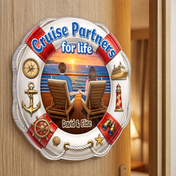 Custom Cruise Ship Door Magnet - Personalized Summer Vacation And Travel Gifts For Husband And Wife, Him And Her - Sailing Th