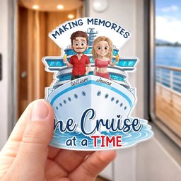 Custom Cruise Ship Door Magnet - Personalized Summer Vacation And Travel Gifts For Husband And Wife, Him And Her - Sunshine, 
