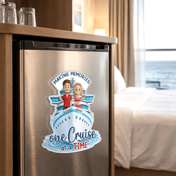 Custom Cruise Ship Door Magnet - Personalized Summer Vacation And Travel Gifts For Husband And Wife, Him And Her - Sunshine, 