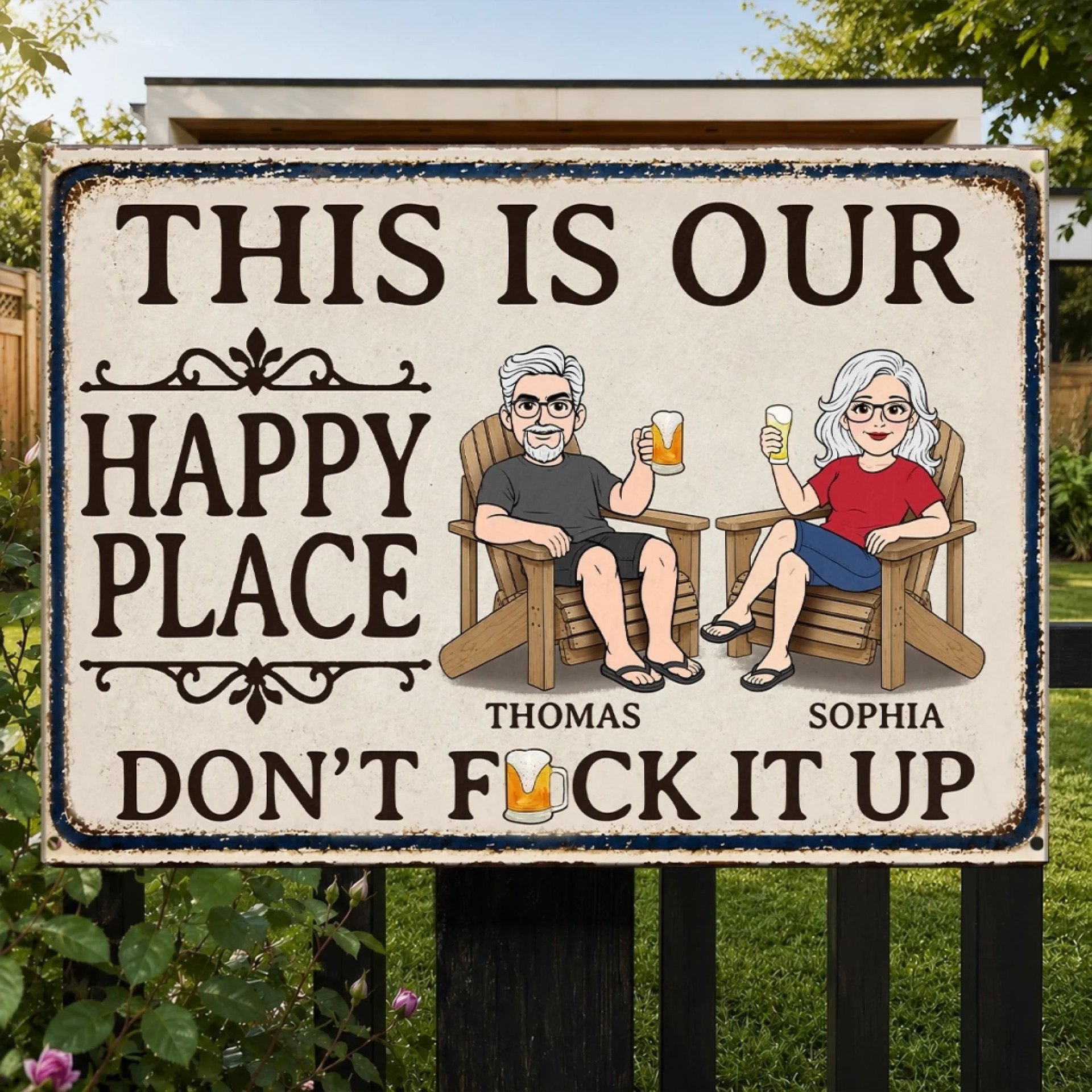 Custom Home Decor Metal Sign - Personalized Summer Vacation And Travel Gifts For Husband And Wife, Him And Her - This Is Our 