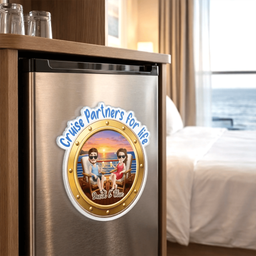 Custom Cruise Ship Door Magnet - Personalized Summer Vacation And Travel Gifts For Husband And Wife, Him And Her - Sailing In