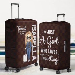 Custom Luggage Cover - Personalized Summer Vacation And Travel Gifts For - Gifts For Mom, Dad, Brother, Sister, Kids - The Sk