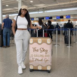Up In The Clouds, Where I Belong - Travel Personalized Custom Luggage Cover - Summer Vacation Gift, Gift For Adventure Travel