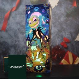 Halloween wooden Lamp, Jack and Ghost Dog, Spooky Handmade Decor, Jack and Sally night light, Christmas decorative lights, wo