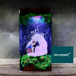 Ghibli Inspired Anime Forest Resin Lamp, Customer Anime Resin Lamp, Hot Anime, Epoxy Resin Lamp, Gift for Kids, Gift for mom,