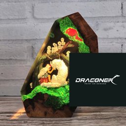 Ghibli Inspired Anime Forest Resin Lamp, Customer Anime Resin Lamp, Hot Anime, Epoxy Resin Lamp, Gift for Kids, Gift for mom,