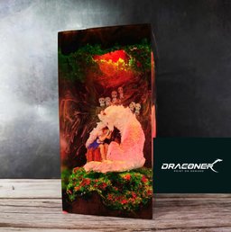 Ghibli Inspired Anime Forest Resin Lamp, Customer Anime Resin Lamp, Hot Anime, Epoxy Resin Lamp, Gift for Kids, Gift for mom,