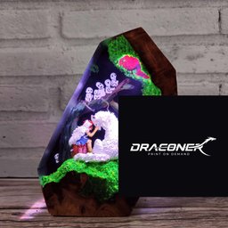 Ghibli Inspired Anime Forest Resin Lamp, Customer Anime Resin Lamp, Hot Anime, Epoxy Resin Lamp, Gift for Kids, Gift for mom,