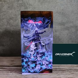 Customer Valentine Idea Gift Darth Vader diorama lamp, resin epoxy lamp, gift for him, Sword light saber, gaming decor, gift 