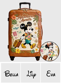 Adventure Awaits - Personalized Mouse Luggage Cover – view 6
