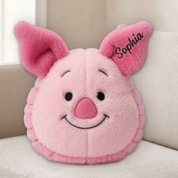 Cute Friends - Personalized Yellow Bear Premium Faux Fur Pillow – view 2