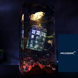 Diorama Dr Who - TARDIS Resin Figure Night Light, Dr Who TARDIS Resin Figure Gift, Custom Night Light, Valentine Idea gift, U