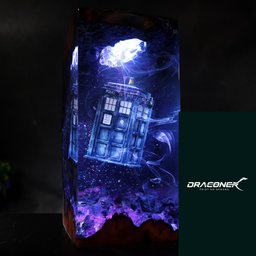 Diorama Dr Who - TARDIS Resin Figure Night Light, Dr Who TARDIS Resin Figure Gift, Custom Night Light, Valentine Idea gift, U