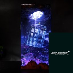 Diorama Dr Who - TARDIS Resin Figure Night Light, Dr Who TARDIS Resin Figure Gift, Custom Night Light, Valentine Idea gift, U