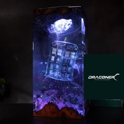 Diorama Dr Who - TARDIS Resin Figure Night Light, Dr Who TARDIS Resin Figure Gift, Custom Night Light, Valentine Idea gift, U