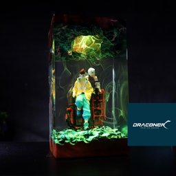 Diorama Cyberpunk 2077 Resin Night Light, David Martinez and Lucy cyberpunk Figure resin Gift, Valentine Idea gift, Custom Ni