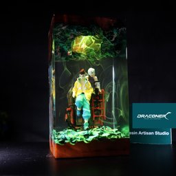 Diorama Cyberpunk 2077 Resin Night Light, David Martinez and Lucy cyberpunk Figure resin Gift, Valentine Idea gift, Custom Ni