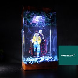 Diorama Cyberpunk 2077 Resin Night Light, David Martinez and Lucy cyberpunk Figure resin Gift, Valentine Idea gift, Custom Ni