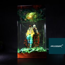 Diorama Cyberpunk 2077 Resin Night Light, David Martinez and Lucy cyberpunk Figure resin Gift, Valentine Idea gift, Custom Ni