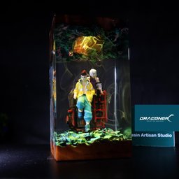 Diorama Cyberpunk 2077 Resin Night Light, David Martinez and Lucy cyberpunk Figure resin Gift, Valentine Idea gift, Custom Ni