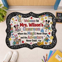 Teacher Custom Shape Doormat - Personalized Gifts For Teacher