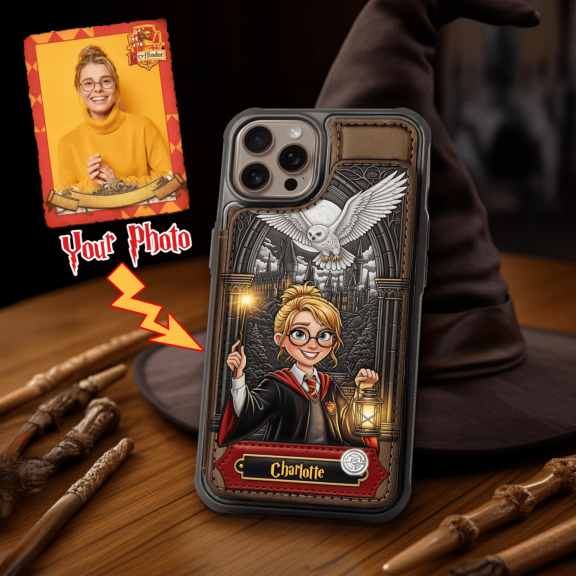 Halloween Leather Flip Wallet Phone Case - Personalized Gift For Halloween