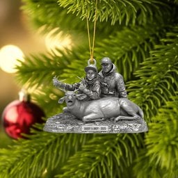 Hunting Trophy Moment Christmas Ornament, Personalized Gifts For Hunting Lovers – view 3