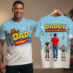 Cosmic Cowboy Dad 3D Shirt - Personalized Gifts For Dads – view 2