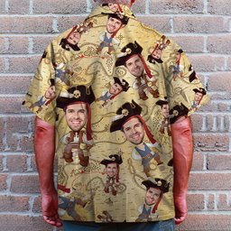 Custom Face Hawaiian Shirt and Men Beach Shorts - Summer Gift For Him – view 4