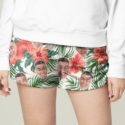 Custom Hawaiian Shirt and Beach Shorts, Gift For Him, Laughing Man – view 7