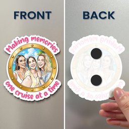 Cruising Besties Cruise Door Decor Friendship Summer Gifts - Personalized Magnet – view 5