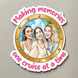 Cruising Besties Cruise Door Decor Friendship Summer Gifts - Personalized Magnet – view 2
