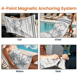 Girls Trip Summer Time In Style - Personalized Beach Towel – view 5