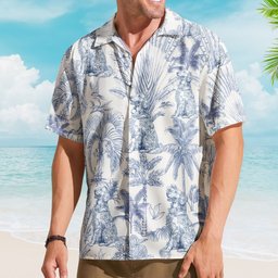 Dog Lovers Toile De Jouy Style Custom Dog Breeds - Personalized Hawaiian Shirt – view 4