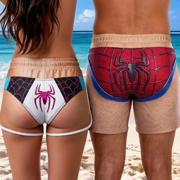 Chaos Couple Beach Shorts Set - Personalized Gifts For Couples – view 2