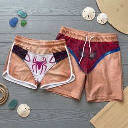 Chaos Couple Beach Shorts Set - Personalized Gifts For Couples – view 3