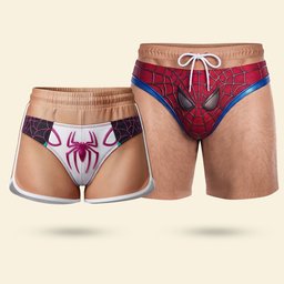 Chaos Couple Beach Shorts Set - Personalized Gifts For Couples – view 4