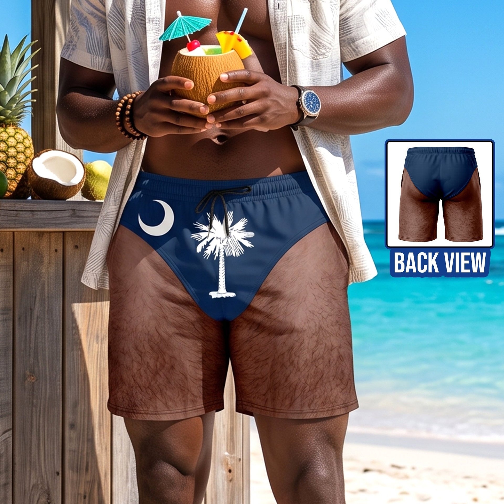 US States Men's Beach Shorts - Personalized Gifts For Him