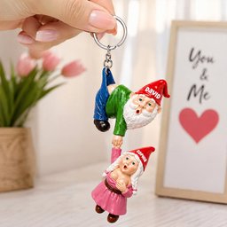 Funny Couple Acrylic Keychain - Personalized Gifts For Couple – view 2