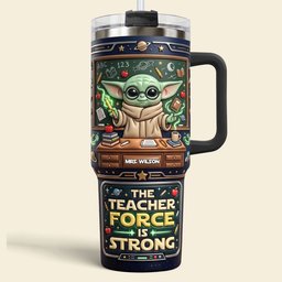 Galactic Teacher Tumbler Handle - Personalized Appreciation Gift – view 3
