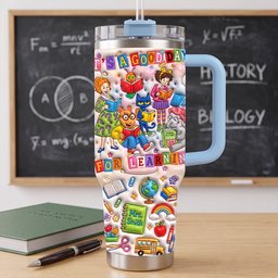Vibrant & Joyful Class 40oz Tumbler With Handle, Personalized Gifts For Teacher