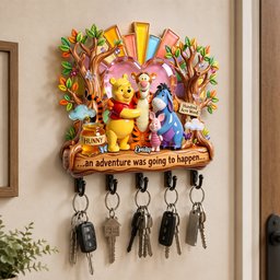 Happy Friends Acrylic Key Hanger - Personalized Anniversary Gifts – view 2