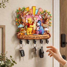 Happy Friends Acrylic Key Hanger - Personalized Anniversary Gifts – view 3