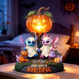 Cosmic Halloween Love Acrylic Light Box - Personalized Gifts For Couple – view 2