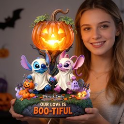 Cosmic Halloween Love Acrylic Light Box - Personalized Gifts For Couple – view 3