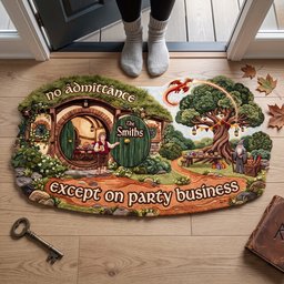 Fantasy Fellowship Custom Shape Doormat - Personalized Gifts For Family – view 3