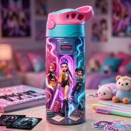 Fantasy Girl 12oz Colorful Kid Tumbler Personalized Back To School Gift – view 2