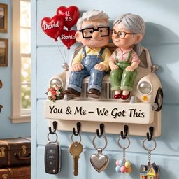 Forever Love Acrylic Key Hanger - Personalized Gifts For Couple