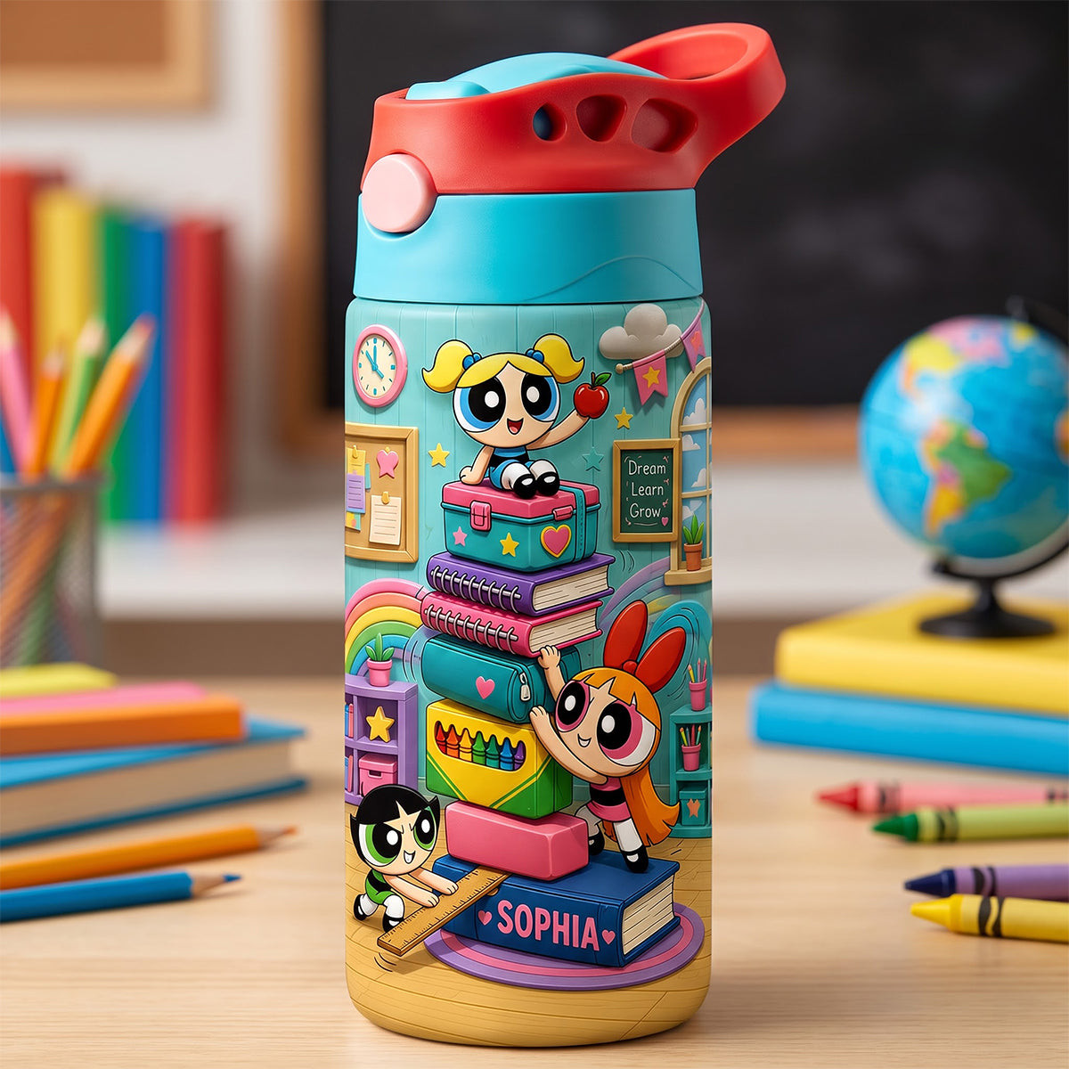 Lovely Adventure Back To School 12oz Colorful Kid Tumbler - Personalized Gifts For Kids