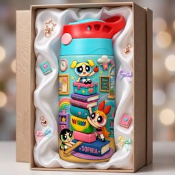 Lovely Adventure Back To School 12oz Colorful Kid Tumbler - Personalized Gifts For Kids – view 2